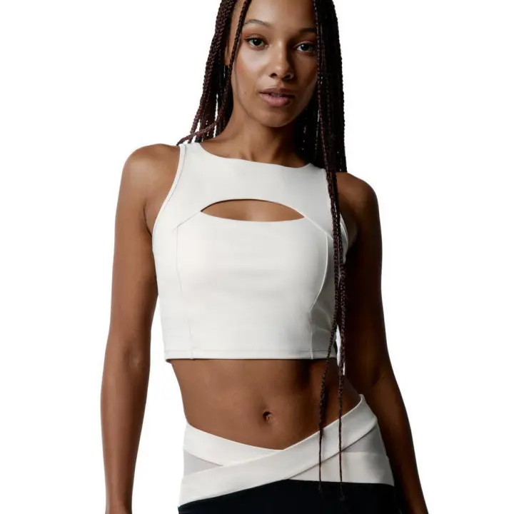 Black Limba Top deportivo sujeción alta Taijitu - Cream - 1