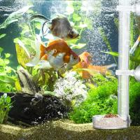 Comedero para peces y camarones de acrílico, Comedero para peces y camarones de Acuario duradero y transparente, juego de bandeja de Alimentación con tubo de Alimentación ensamblado para Pecera, Acuario - details 2