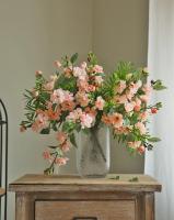 Arreglo De Flores Artificiales De Cerezo Para Boda Decoración De Mesa En Casa Estilo Bouquet De Flores De Seda Blanco Champán Rosa Claro Rosa - details 0