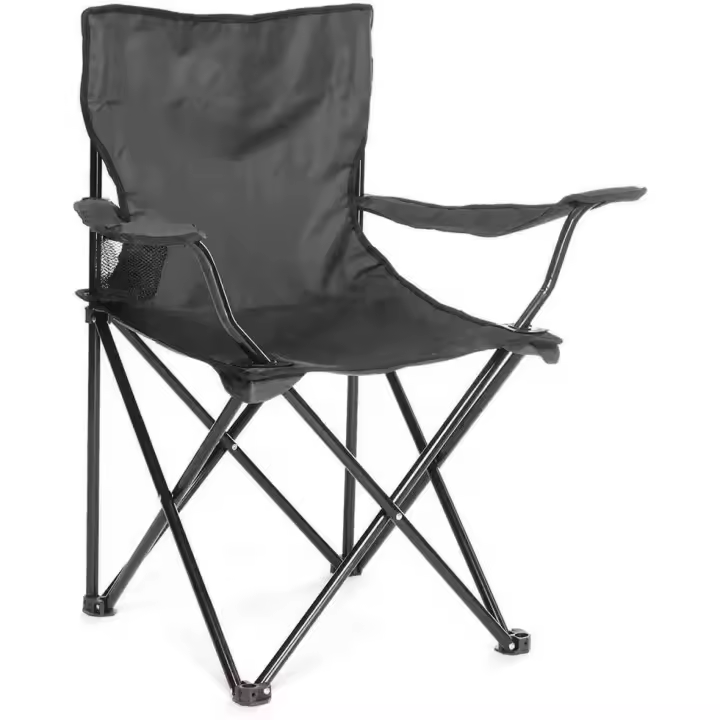 Silla Plegable de Camping de Acero, 50x50x80cm, Silla de Acampada Plegable, Ideal para Camping o Pesca, Estructura de Acero Resistente y Asiento de Lona Impermeable - 1