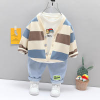 Ropa De Bebé Para Primavera/Otoño Conjunto De 3 Piezas Niños Niñas Camisa Chaleco Pantalones Estilo Casual Traje Infantil - details 1