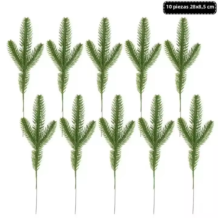 Planta Artificial De Pino Con Hojas Y Conos De 80cm 5 Ramas Colgante Para Decoración De Navidad Y Hogar Material Plástico - 1