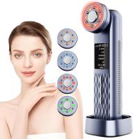 Masajeador facial para rostro, masajeador facial eléctrico portátil 7 en 1, dispositivo de belleza con terapia de luz roja para el cuidado de la piel en el hogar - details 0