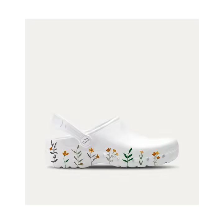 Zuecos EVA blancos mujer   Textil, extraible, efecto memoria y antibacteriano - 1