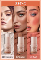 Hellokiss Multi-Purpose Contour Stick 3-Piece Set Dimensional Finish Highlighting & Highlighting Blush Stick - details 5