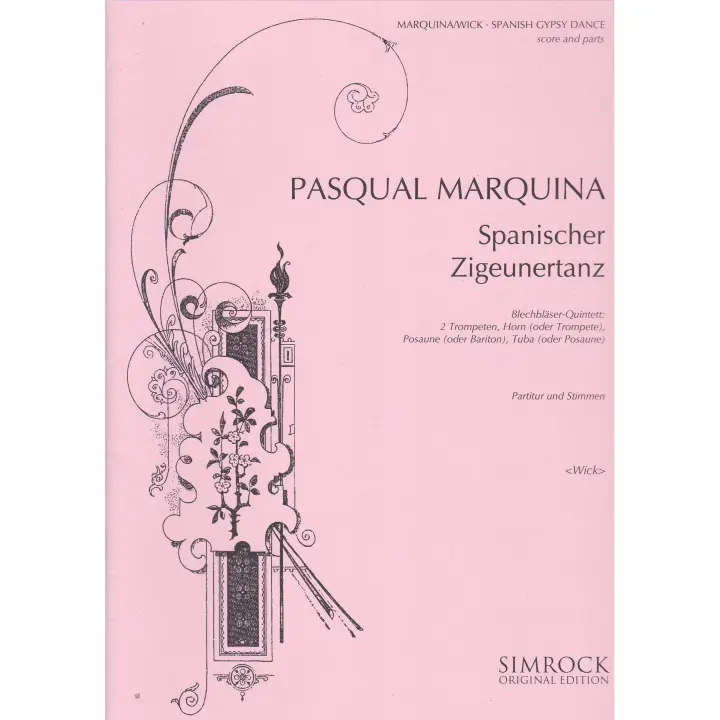 MARQUINA P.-España Cañi (Pasodoble) 2 Trompetas, Trompa, Trombon y Tuba (Partitura y Partes) (Wick) - 1