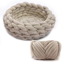 Hilo Grueso De Velours Super 1000g Para Tejer a Mano Alfombra Grande Para Mascota Cama De Peluche Suave Y Cómoda En Blanco - details 9