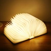 Lámpara De Mesa Recargable USB 3D Madera Plegable LED Luz Nocturna De Libro Con 3 / 5 Colores De Iluminación Decoración Para Dormitorio Y Sala De Estar - details 11