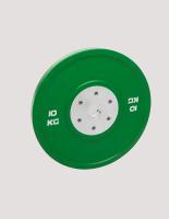 OZIO FITNESS Disco Olímpico Bumper 10 Kg 50mm Verde Competición Musculación Fitness - details 0