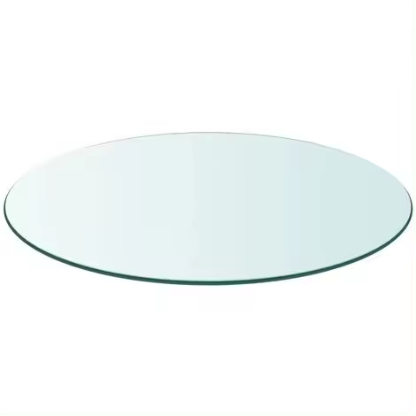 CustomGlass Tapa de Cristal para Mesa Redonda en Varias Medidas con Forma Circular Vidrio - 1