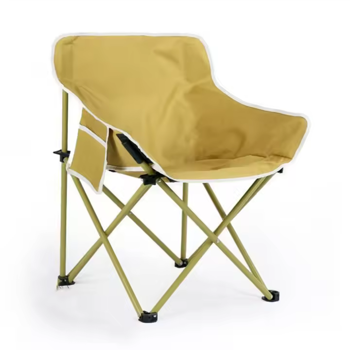 Silla de Playa Plegable con funda ,SILLA CAMPING, Estructura de Acero Resistente,Asiento de Lona Impermeable ,Ideal para Playa o Camping ,Pesca, Estructura de Acero - 1