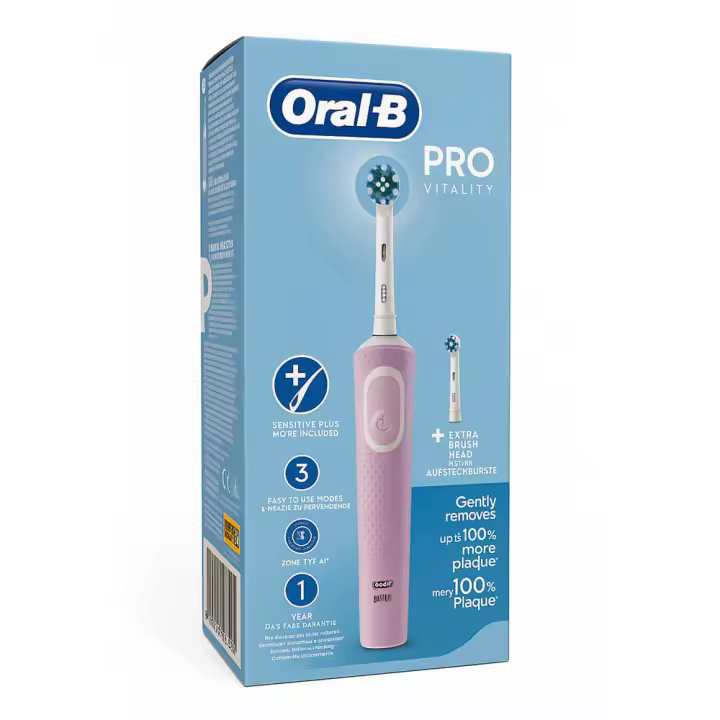 Oral-B Vitality Pro Cepillo Dental Eléctrico + 2 Recambios Lila - 1