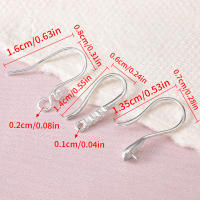 Pareja De Base De Aretes En Plata De Ley S925 Para Creación De Joyería DIY Accesorios De Findings Para Manualidades - details 5