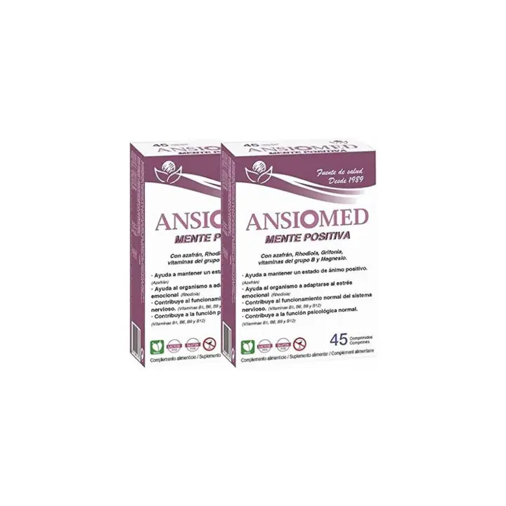 Ansiomed mente positiva 45 comprimidos Bioserum - PACK 2 - 1