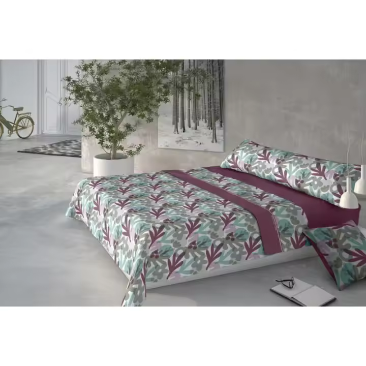 Pierre Cardin - Juego de Sábanas Pierre Cardin CORALINA LILI Malva Cama de 150 - 1