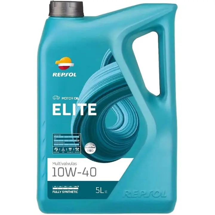 REPSOL Elite Multiválvulas 10W-40 Aceite De Motor Para Coche, 5l - 1