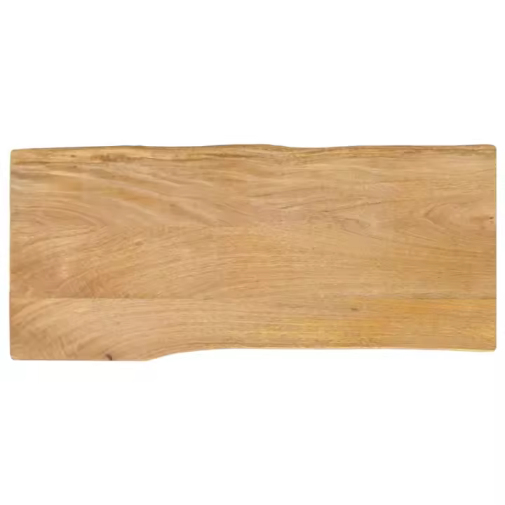 vidaXL Tablero de mesa borde natural madera maciza mango 100x40x2,5 cm - 1
