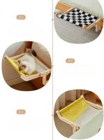 Hammock Para Gatos Universal Desmontable Fácil De Limpiar Adecuado Para Pequeños Gatos/Cachorros Cama Con Almohadilla Para Balcones Y Ventanas De Madera - details 11