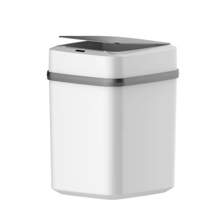 Bandeja De Basura Inteligente Automática 13/15L Para Cocina Y Baño Con Tapa Sensor Inteligente Contenedor De Basura Ecológico - 1