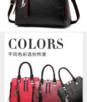 Bolso De Hombro De Cuero PU De Moda Con Decoración De Borla Para Mujeres Bolso De Trabajo Doble Asa Para Oficina Y Negocios - details 1