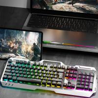 Teclado De Juego Inalámbrico EWEADN 2.4GHz Con Cable USB Silencioso Para Oficina 104 Teclas Retroiluminación LED Con Botón Multimedia Para Laptop/PCs/Hogar - details 2
