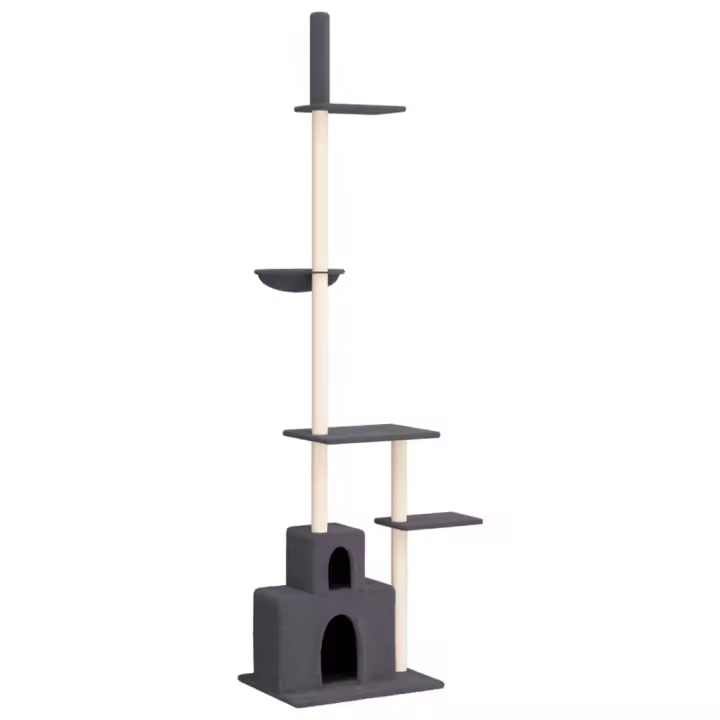 Árbol Rascador Gatos suelo a techo gris obscura 250,5-276,5 cm - 1