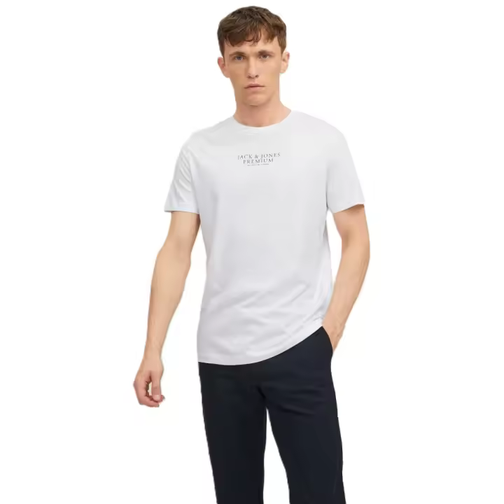 Camiseta hombre manga corta Jack & Jones 12217167 blanco - 1