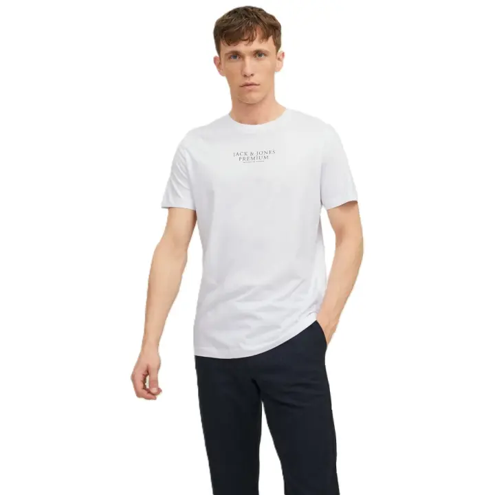 Camiseta hombre manga corta Jack & Jones 12217167 blanco - 1