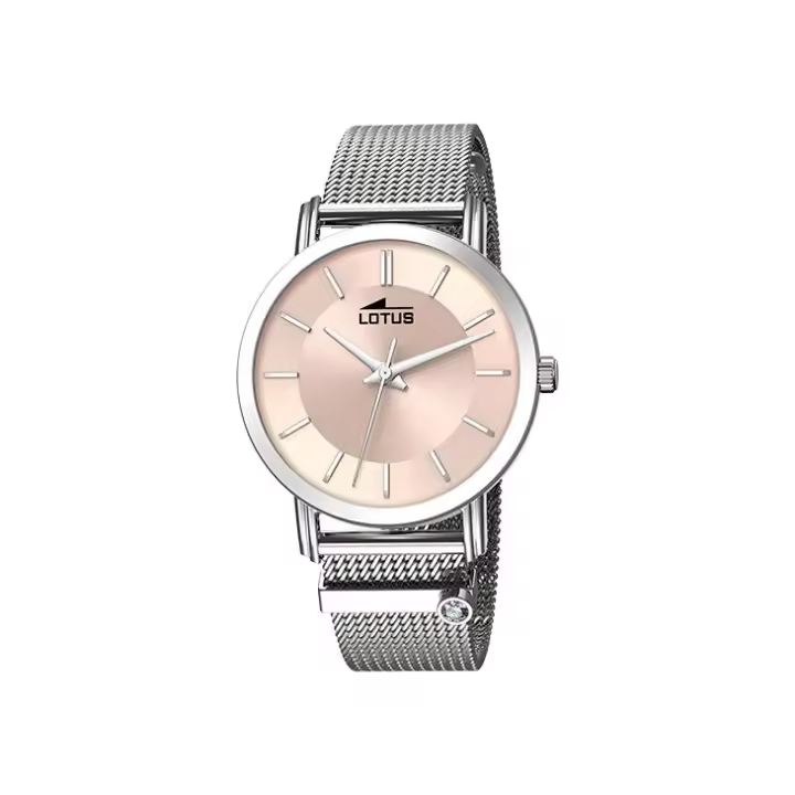 RELOJ LOTUS 18737/2 DE MUJER TRENDY ESFERA ROSA MALLA MILANESA - 1