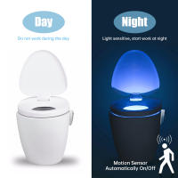 Luz Nocturna Para Inodoro Con Sensor De Movimiento LED 8 Colores Cambiantes Ilumina El Inodoro Y El Grifo Del Baño Luz De Noche Para El Baño - details 5