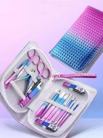 Kit De Manicura Y Pedicura Profesional 9 En 1 Con Estuche Portátil De Cuero Regalo Ideal Herramientas De Acero Inoxidable - details 0