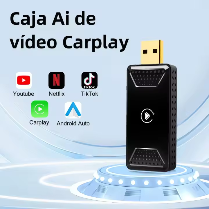 Adaptador Wireless Carplay AI Box Para Android Auto Toyota Mazda Hyundai Haval GMC Ford Chevrolet MG VW Capacidad De Almacenamiento 100000015 - 1