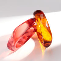 Pulseras De Resina Acrílica Irregular Bohemia Para Mujer Pulseras Geométricas De Charms Couplaje Joyería Regalo - details 6