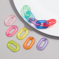 AB Colorful 15pcs Anillos Ovalados De Acrílico 30mm Para Crear Joyas DIY Pulseras Collares Cadenas De Gafas Accesorios - details 7