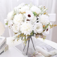 Rosa Artificial De 30cm Para Decoración De Bodas Navidad Vaso Hogar Sala De Estar DIY Bouquet De Margarita Plantas - details 3