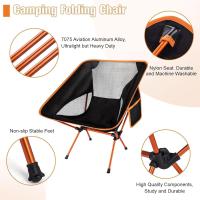 Silla de Camping Plegable,Silla Plegable Camping, Silla Plegable Ultraligera Compacta Portátil with Bolsa de Almacenamiento portátil,Ligera para Jardín,Playa, Pesca, Camping,Viajes,Senderismo - details 0