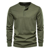 Camiseta informal de manga larga con cuello redondo para hombre, camisa deportiva ajustada de talla europea, otoño, nueva - details 4