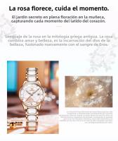 Reloj De Cuarzo Para Mujer OLEVS Movimiento Japonés Resistente Al Agua Acero Inoxidable Cerámica Lujo Reloj De Pulsera Para Damas Conjunto Popular - details 7