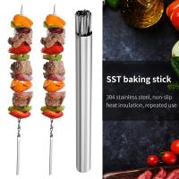 10/20Pcs Brochetas De Barbacoa De Acero Inoxidable Para Exteriores Camping Picnic Herramientas De Cocina Fácil De Limpiar Resistente Al Calor - details 0