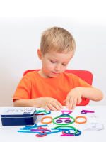 Juguete Educativo Para Niños Madera Creativa Juego De Palos Y Anillos Montessori Alineación De Formas Y Colores Desarrollo Motor Fine - details 1