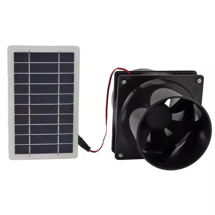 Ventilador De Techo Solar VBESTLIFE Para Invernadero Con Panel Solar Alta Eficiencia Y Ahorro De Energía Para Tubo Redondo ABS - 1