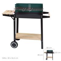 Saturnia Barbacoa de Carbón Mod. Yakama 85x35x84 Cm - Parrilla Regulable - Mango Desmontable - details 1