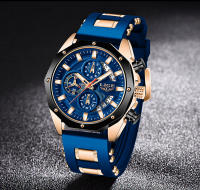 Reloj Deportivo De Lujo Para Hombre LIGE 2025 Reloj De Cuarzo Impermeable Con Cronógrafo Y Fecha Correa De Silicona Moda Y Casual - details 4