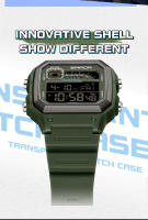 Reloj Deportivo Exterior SANDA Para Hombres Multifuncional Alarm Clock Cronógrafo Impermeable LED Digital Con Tiempo Doble - details 3