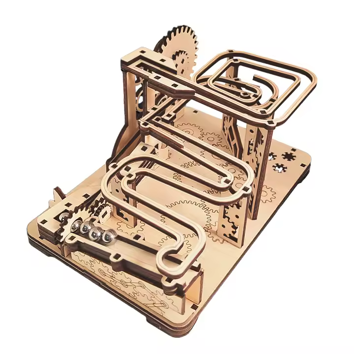 DAM. Maqueta de Madera 3D, con movimiento mecánico diseño de Lanzapiedras Mecánico. 81 piezas. 16x13x9cm. - 1