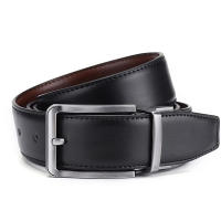 Cinturón De Cuero Genuino Para Hombre Doble Cara Con Grabado Láser Estilo Retro De Lujo Ancho 2.6 Pulgadas Hebilla De Punta Alta Calidad Superior - details 4