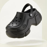 BEVERGREEN Sandalias De Verano Para Mujer 7CM Plataforma Exterior Impermeable Masaje Clog De Playa Slides Negro Diseñador - details 5