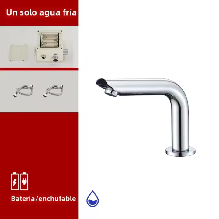Grifo De Baño Sensor ELLEN ELS8870 Cromado Montado En Plataforma Automático Mezclador De Agua Alto Grifo De Fregadero - 1