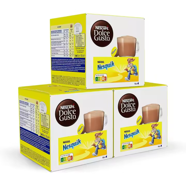 Dolce Gusto NESCAFÉ Nesquik- Pack 48 cápsulas (3 x 16ud) - 1