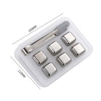 Juego De Cubos De Acero Inoxidable Reutilizable Para Enfriamiento De Vino Y Whiskey Herramienta De Barra Para Fiestas Eco-amigable Y De Alta Calidad - details 16
